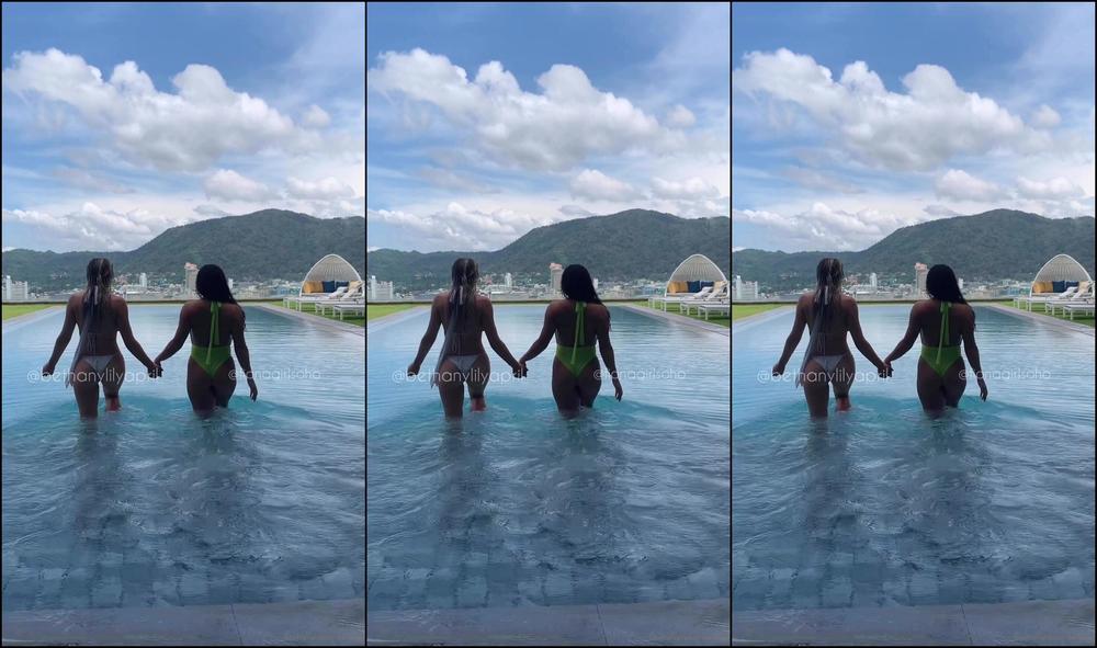 Bethanylilya Me And Fiona In The Pool Thailand Videos