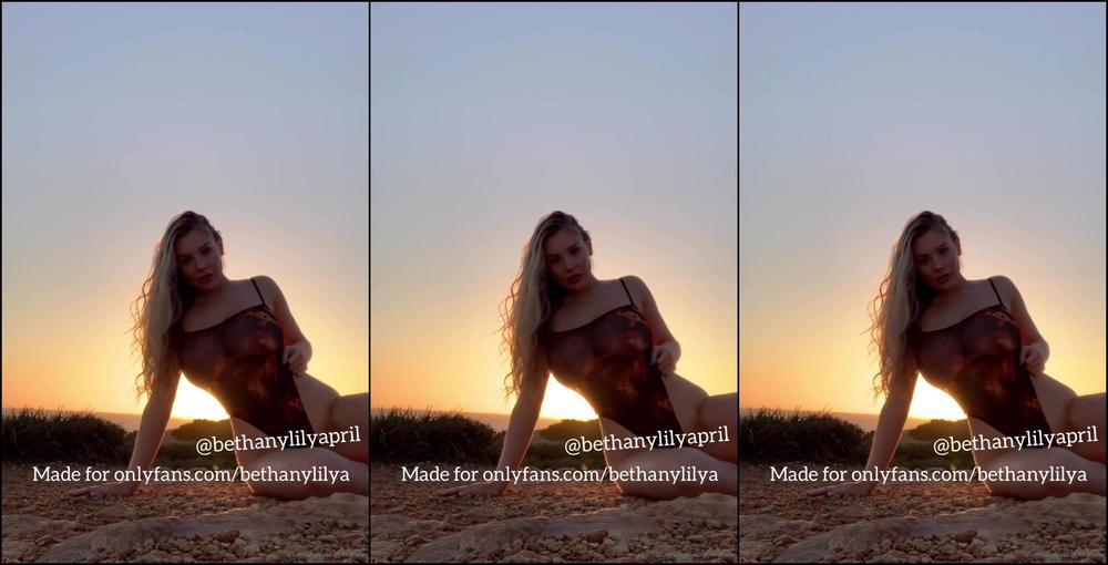 Bethanylilya Wearing My See Thru Body Suit With Flames On The Edge Of The Cliff In Portugal