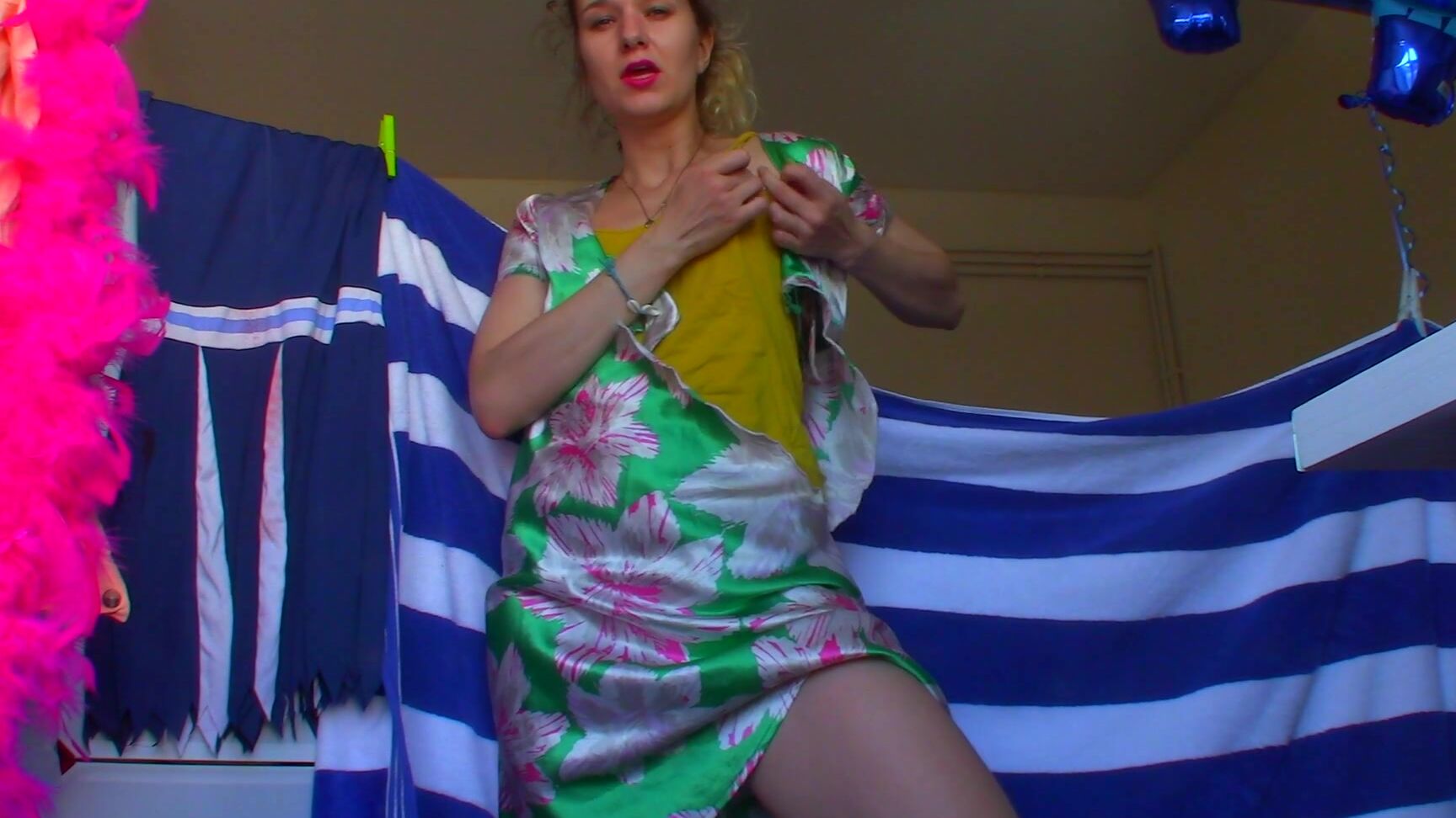 "Goddess Vanessa" masturbation, clothes destruction / burning, femdom pov, silk & satin, thong fetish SILK Dress Rip Fuck This DRESS manyvids