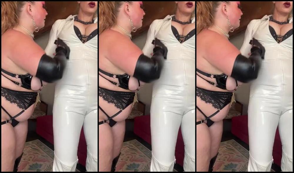 Goddesssevera Onlyfans Part Ii Of Qu33Nmary Polishing My Tight White Catsuit I Love The Creak Of The Material And The