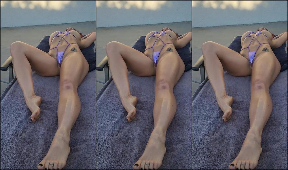 "Aderes Quin" bigboobs, footfetish, legs, lotionoilfetish, publicoutdoor Oiled Up By The Pool Manyvids