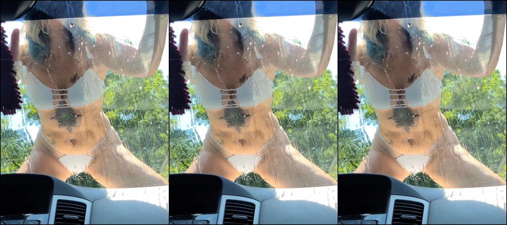 "KittyUV" allnatural, amateur, bikini, carwashfetish, milf POV bikini car wash manyvids