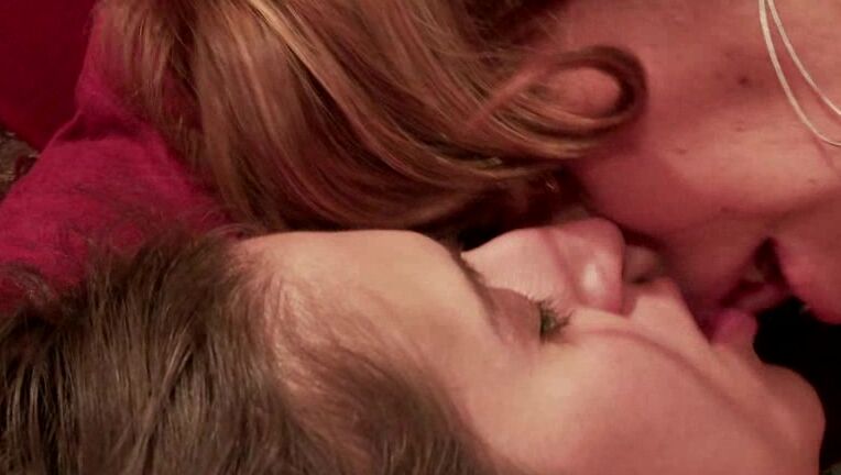 "April O'Neil, Tara Holiday" Lesbian Deep Kissing Lesbians The Curious Straight Girl Girl Candy Films