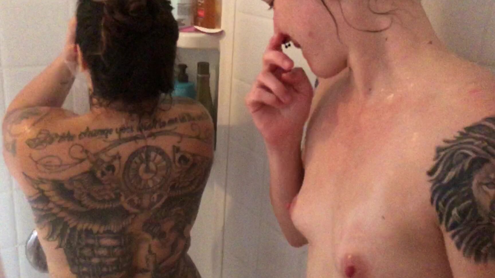 Ellieboulder Sexy Sudsy Lesbian Shower Scene