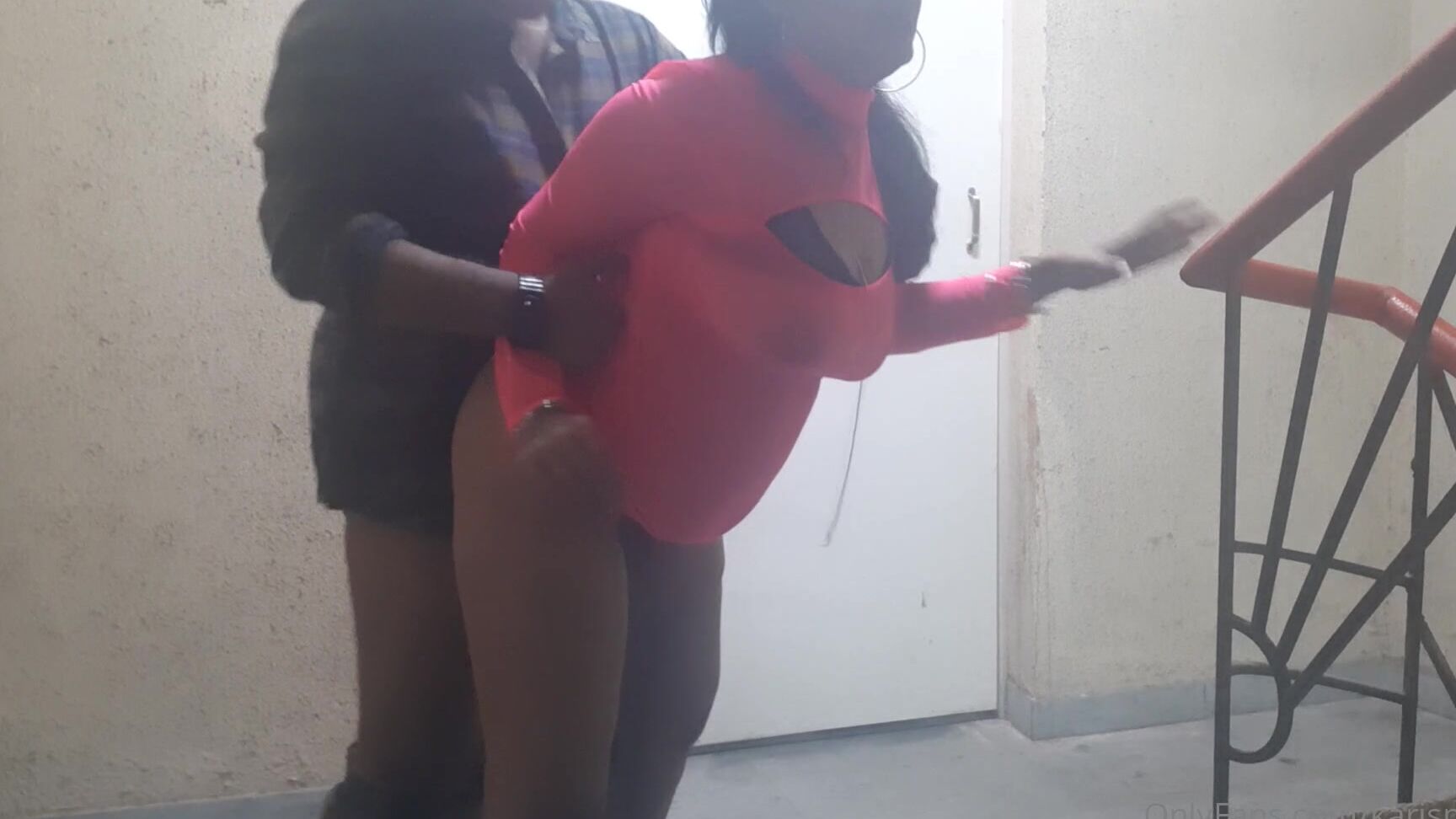 Karismatic Fucked Near Staircase By Uber Driver Uncut