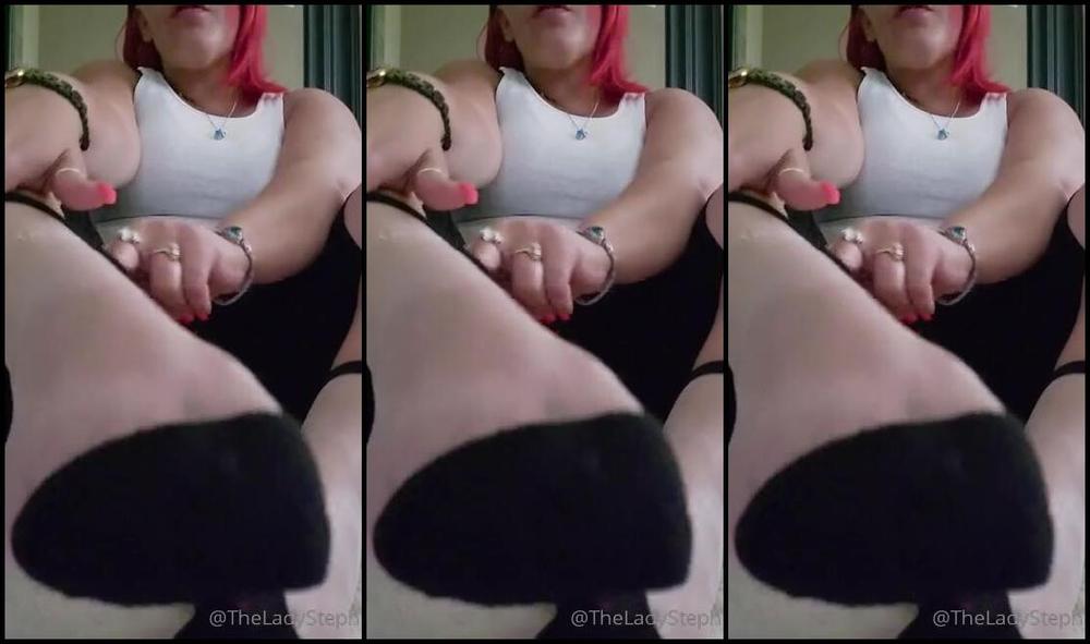 Lady Steph Nicknamed Theladysteph Onlyfans As Promised Full Video See Through Lace Sock Tease And Pull Off Bright Coral Toes Theladysteph