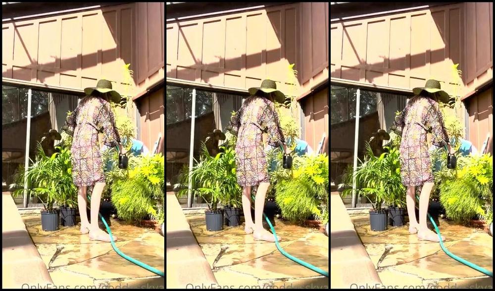 Goddess Kyaa Nicknamed Goddesskyaa Onlyfans Spending My Mornings In The Garden Wearing Not Much Ever Been Jealous Of A Potted Plant