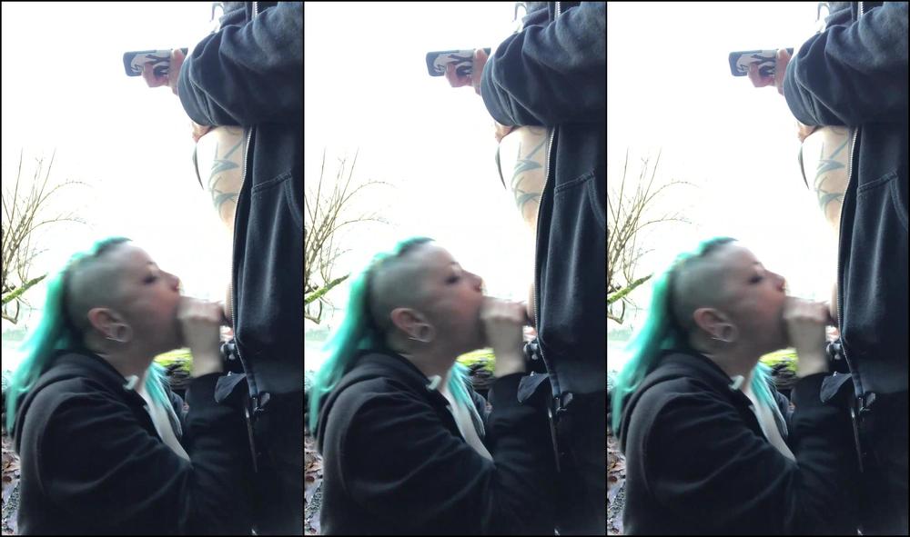 Knifeprtyxox Alt Girl Sucks Cock Outside