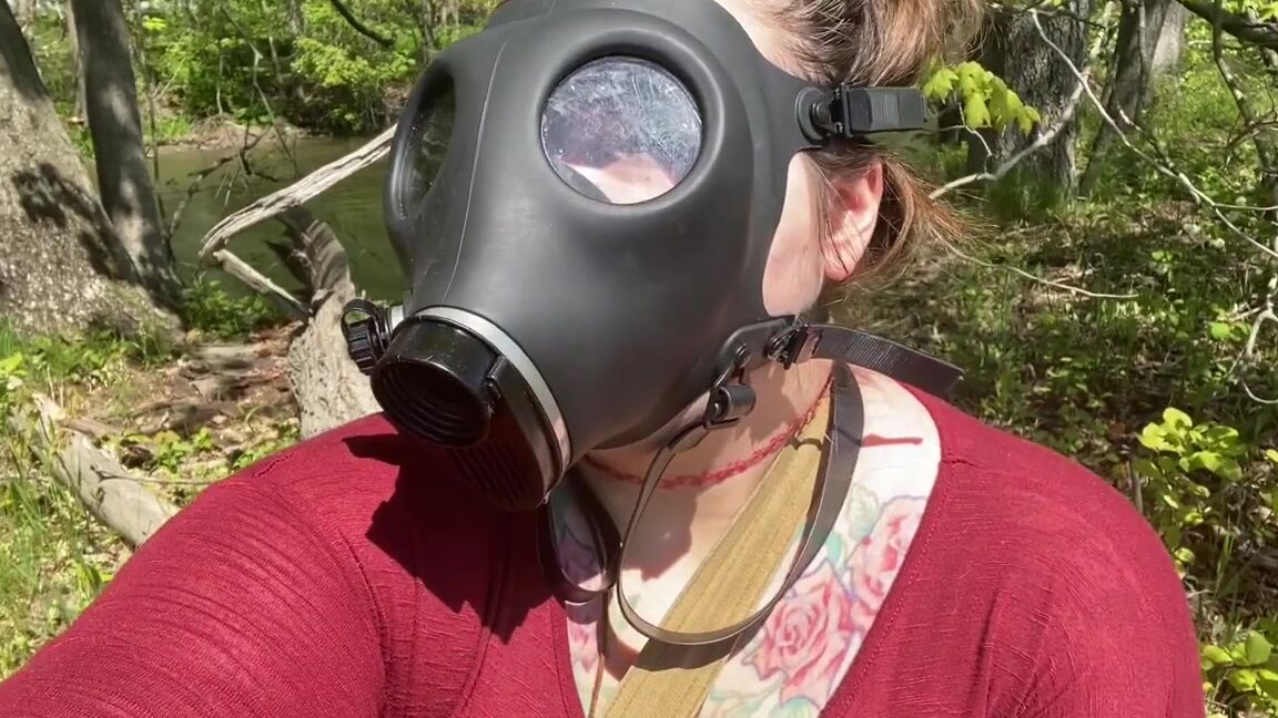 Rubberfoxx Rubber Gas Mask Boots Fetish In Nature