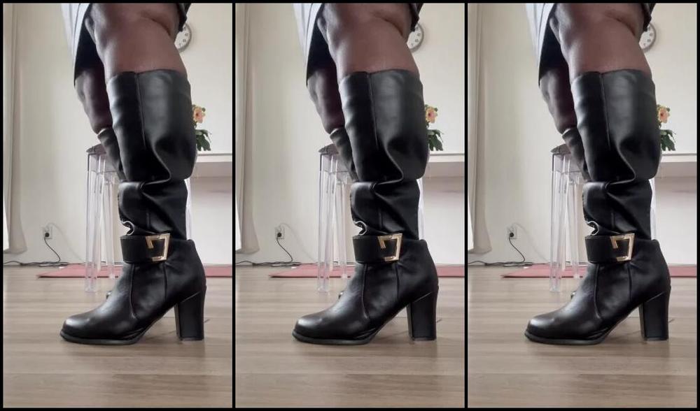 Madam Caramel Onlyfans My New Leather Boots And My Spit Powerful Combination For Your To Get Your Tongue Ready For A Goo