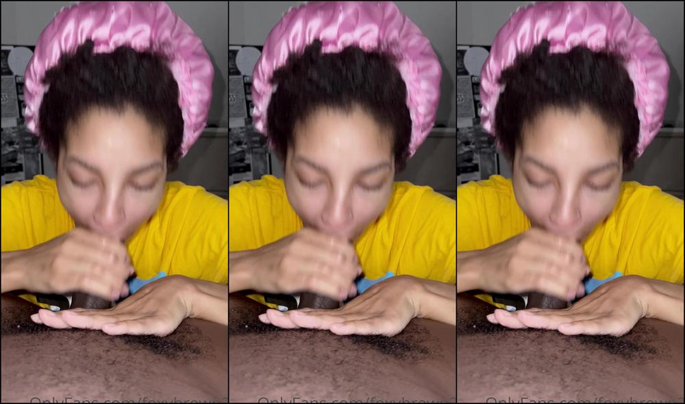 Foxybrown Swallowing Huge Load To Make My Throat Feel Better