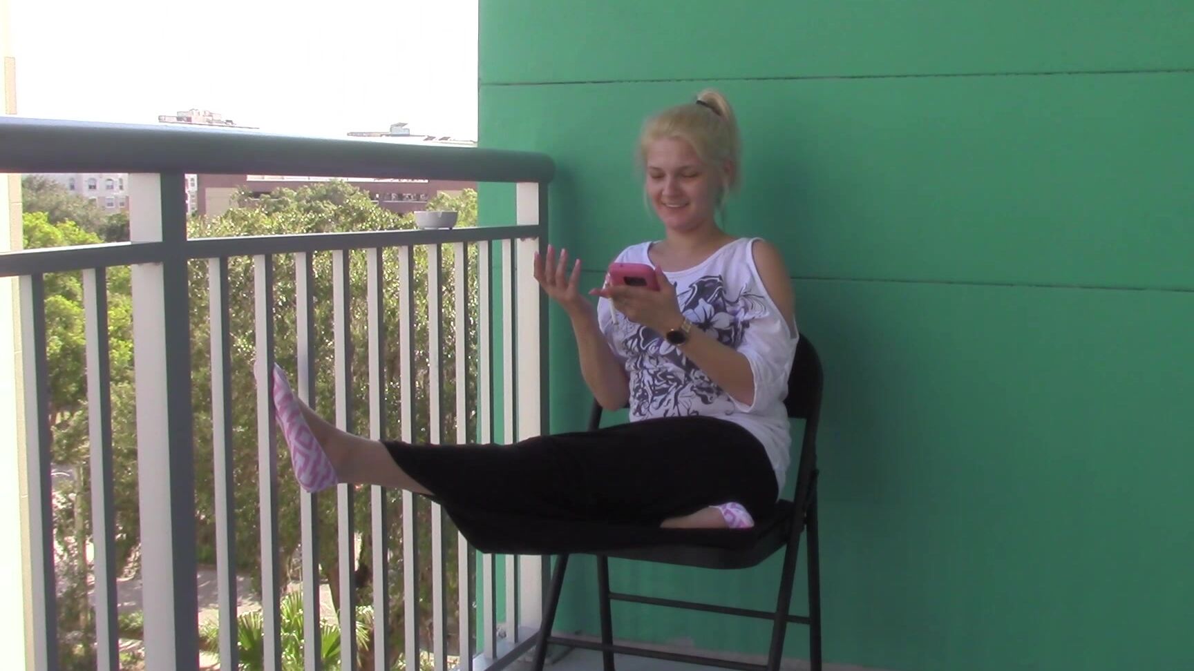 Hope Harper Smoking Outside Hd