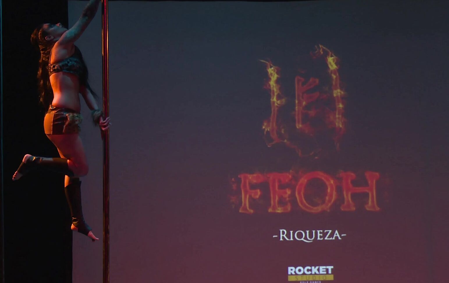 Abs, Biceps, Costume, Dancing, Pole Dancing chloe mercau pole dance in the theatre ManyVids