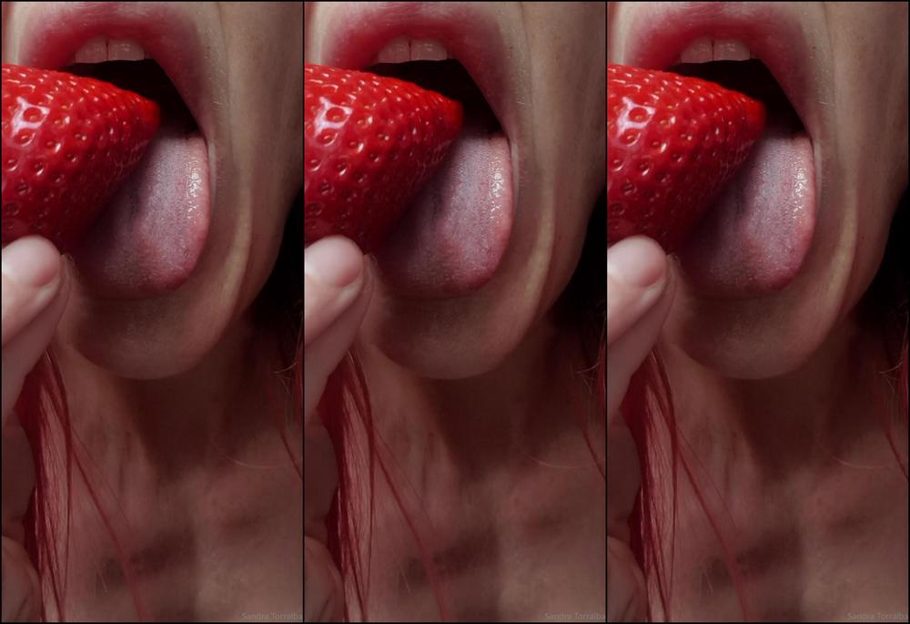 Sandratorralba Want See How I Eat A Strawberry