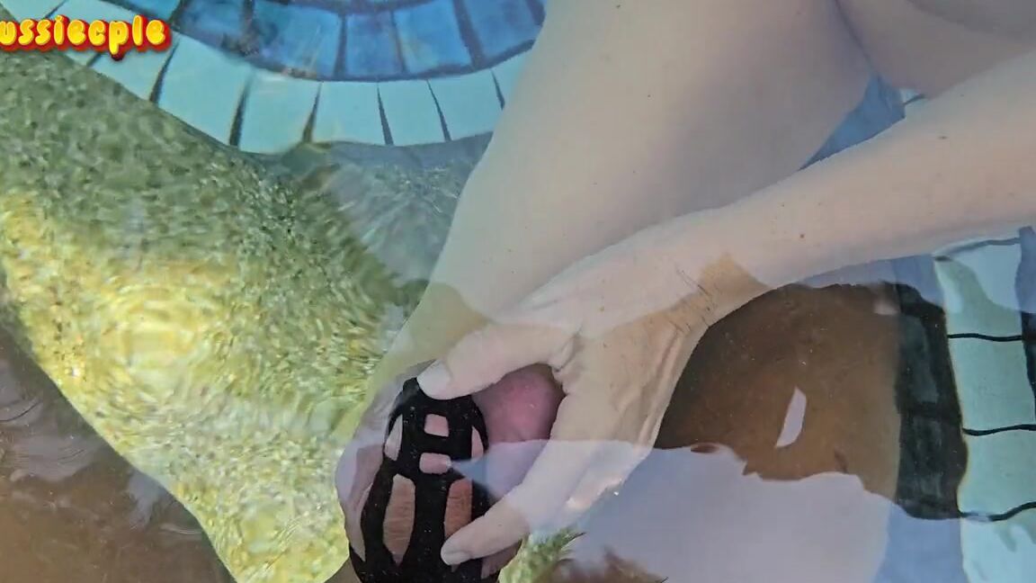 Aussiecple Nicknamed Aussiecple 12 03 2023 Onlyfans Video Teasing That Locked Cock Whilst In The Pool