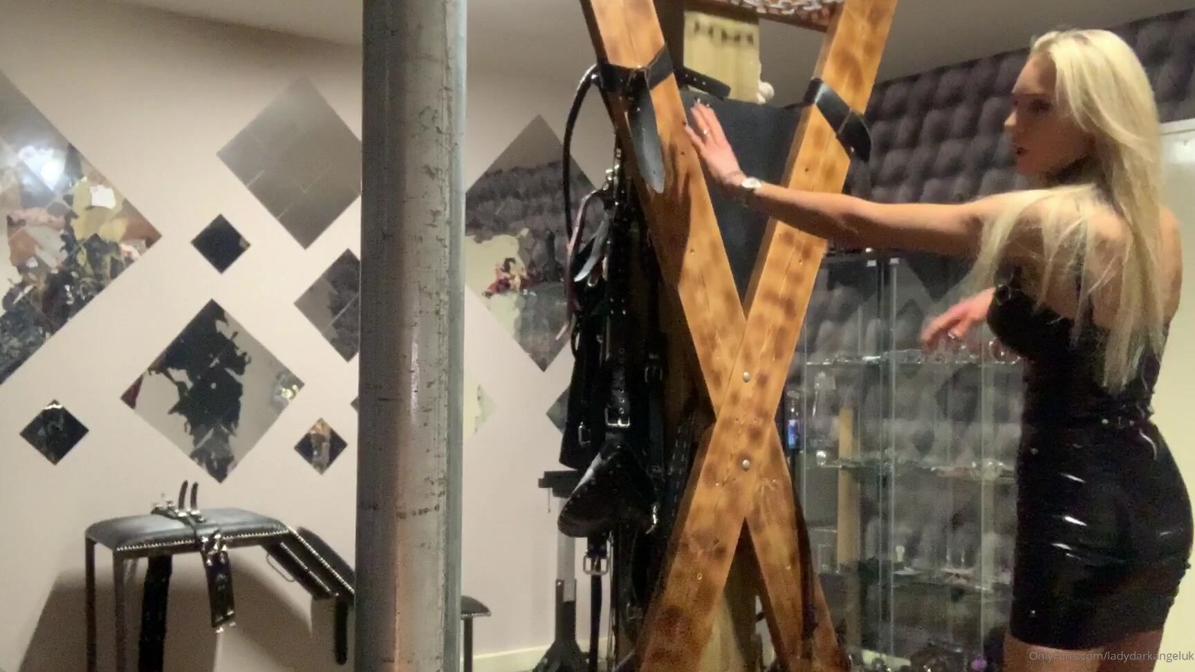 Lady Dark Angel Good Morning Fans Imagine Being Tied Here In My Dungeon And I Do This