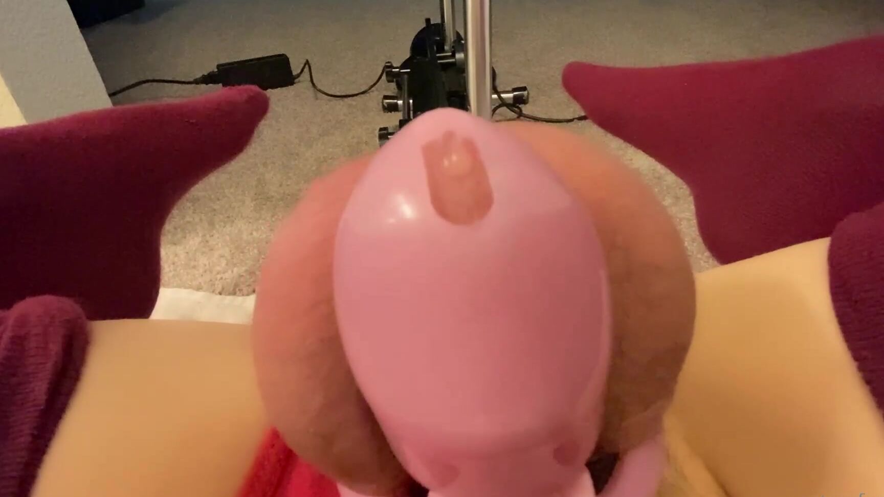 Cutesyfemboy More Caged Anal Fuck Machine Practice I Had To Take It Off Again Because I Wante
