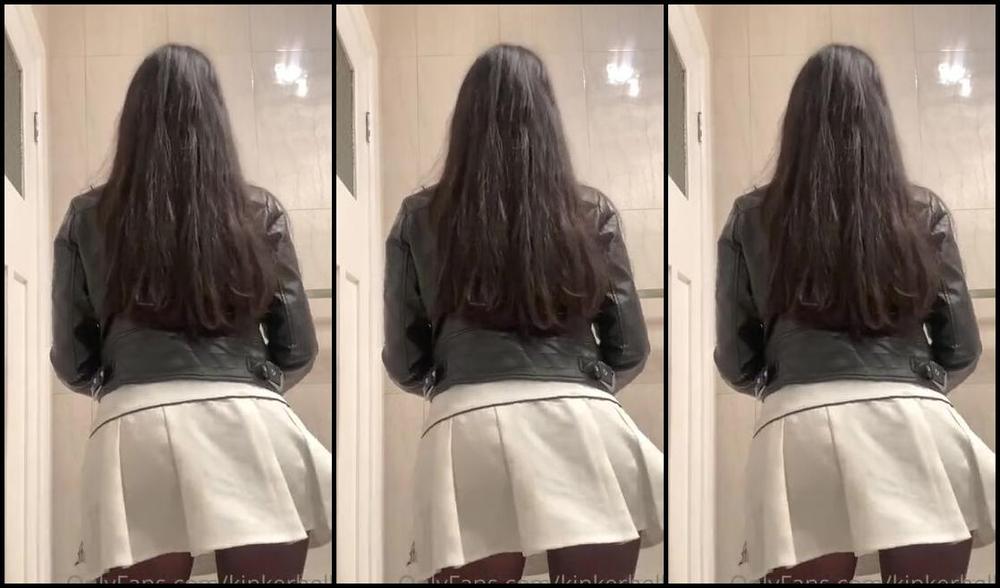 Goddess Kinkerbell Aka Kinkerbellx Onlyfans Showing Off My White Mini Skirt Sheer Pantyhose Amp Leather Jacket Combo To Break Your Brain Your Hl7