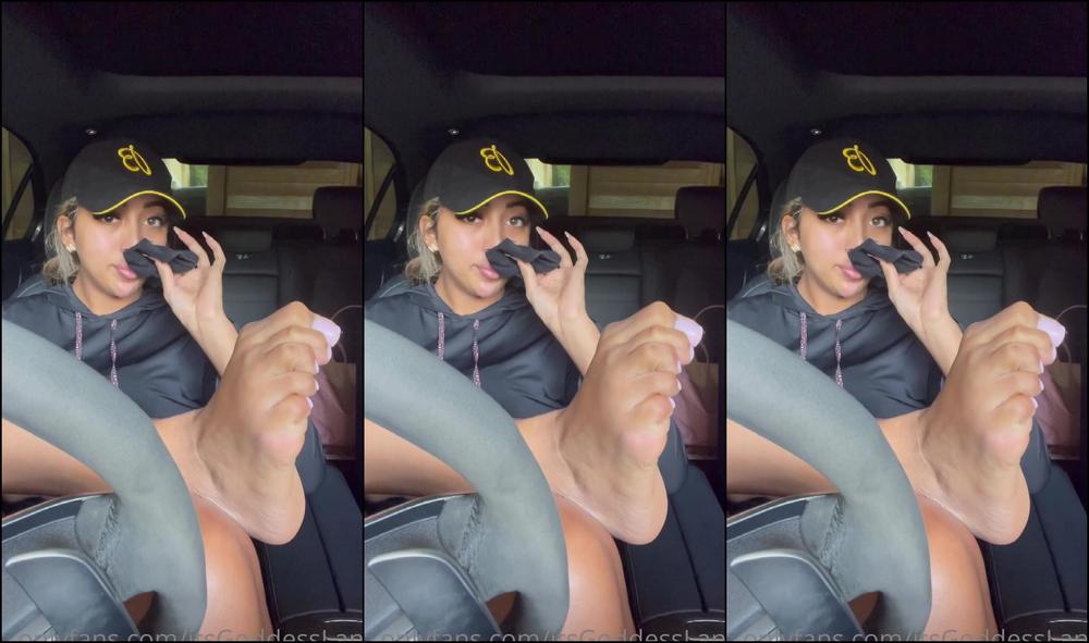 Itsgoddesslana Stinky Sock Removal Post Gym Can You Sniff Them Through The Phone Footboy