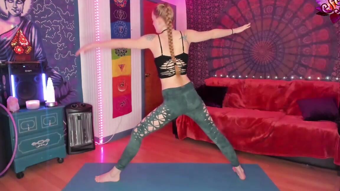 Exercise, Redhead, Stretching, Yoga, Yoga Pants lengthen and strengthen yoga class ManyVids