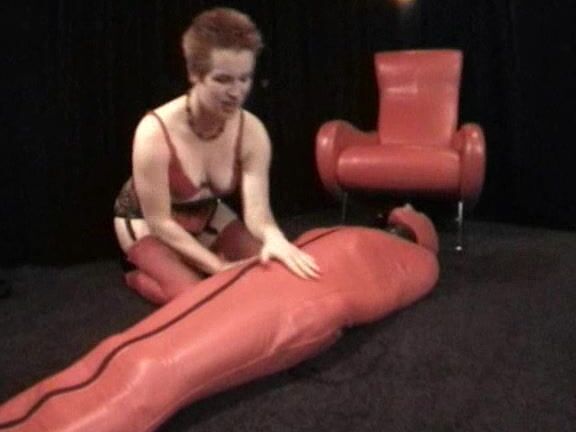 Fuck Me Or You Are Fired Evil Boss Alice Red Leather SleepSack AliceInBondageLand AliceInBondageLand