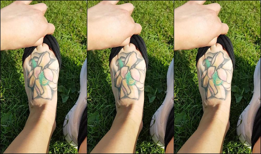 Adreena Angela Alking In The Park Taking Off My Shoes Pressing My Toes Into The Grass