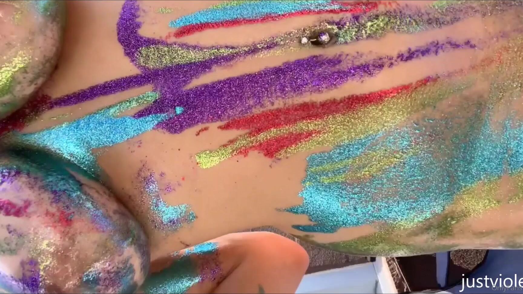 Justviolet Glitter And Oil Outdoors On My Balcony