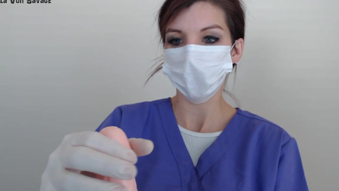 Stella Von Savage Milking Procedure Handjob Latex Gloves