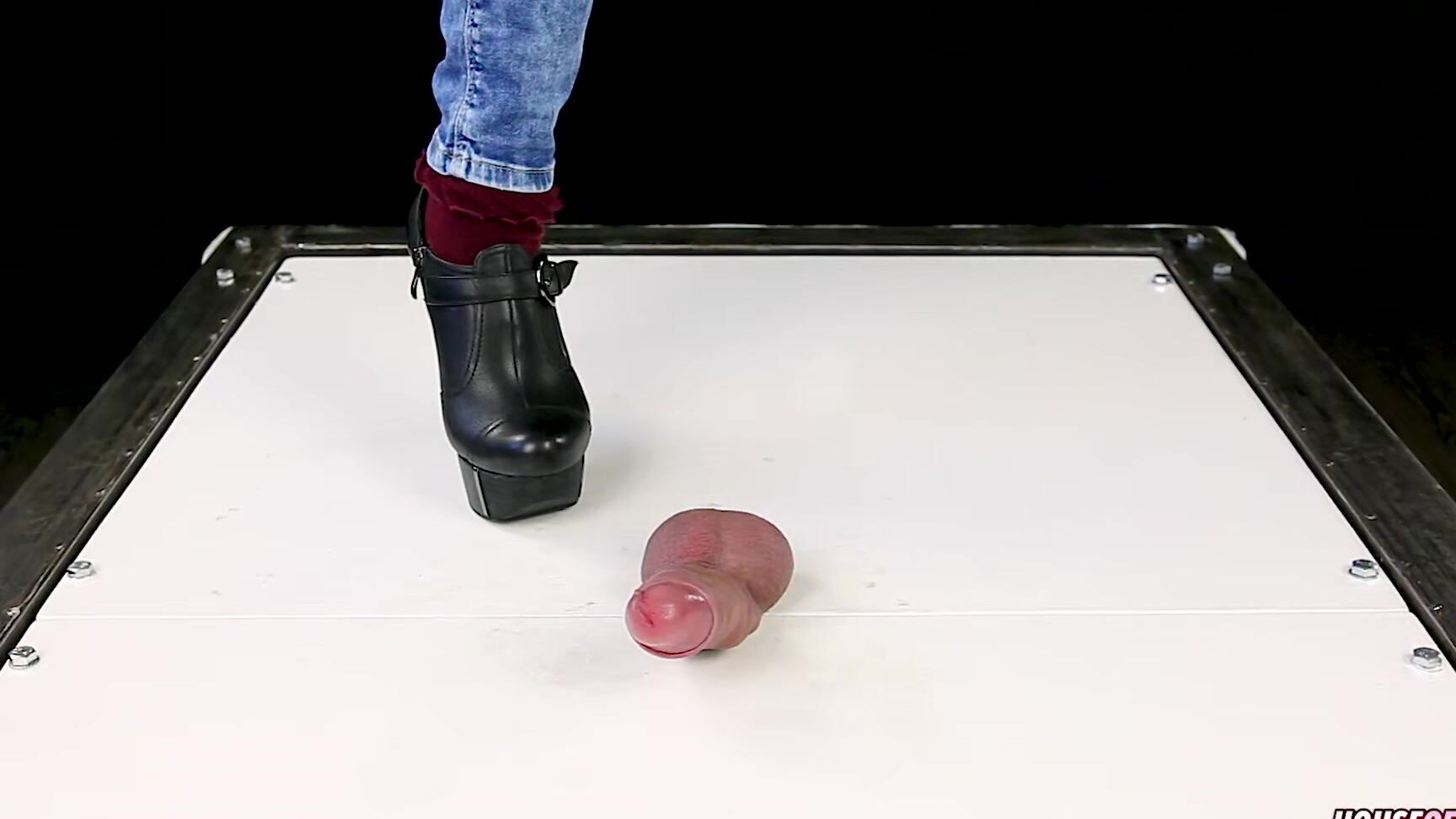 House of Era Ballbusting cock trampling and CBT in high heel boots Shoejob Sockjob POV Pornhub