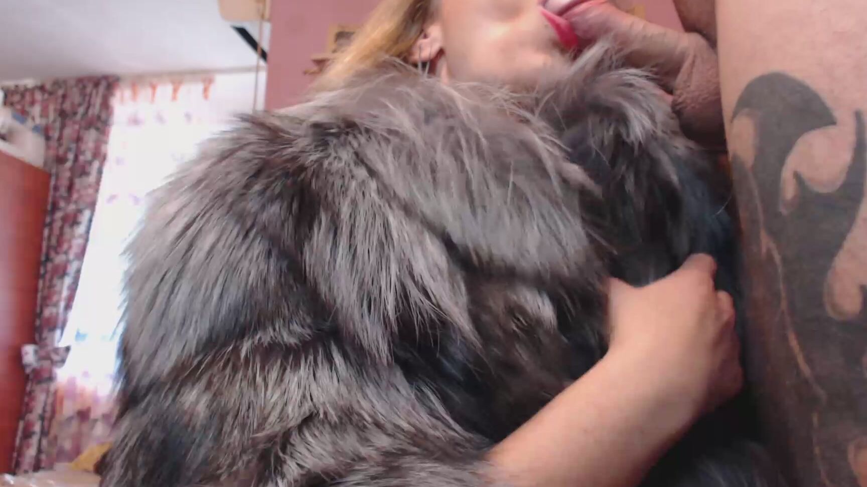 KinkyPornCpl - Fur Coat Fetish Blowjob Cum On Coat ManyVids