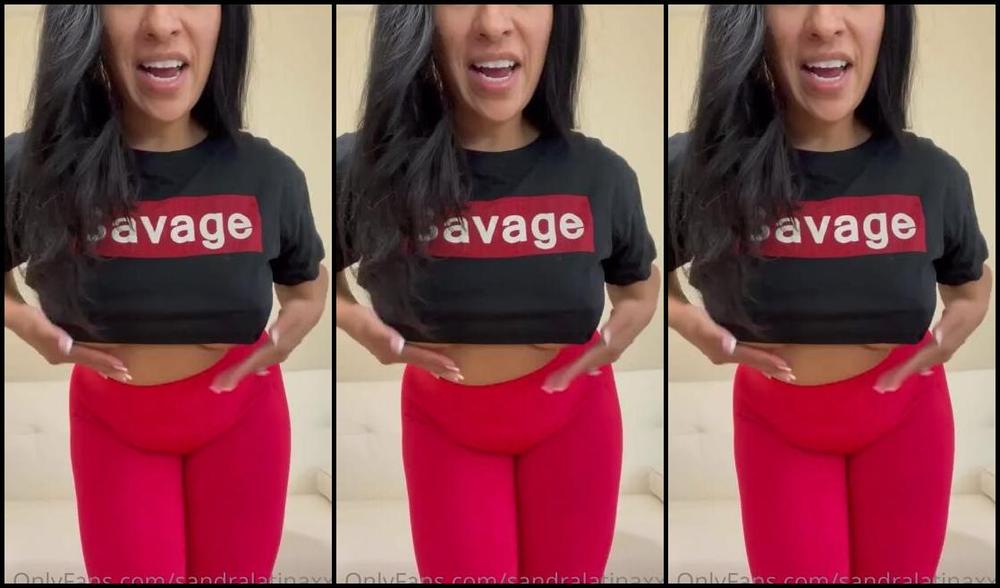 Goddesssandra Aka Sandralatinaxxx Onlyfans Happy Tiny Dick Tuesday My Betas Worship Me In My Favorite Workout Pants While