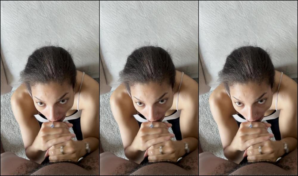 Foxybrown Sucking His Dick Real Sloppy Until He Cum All