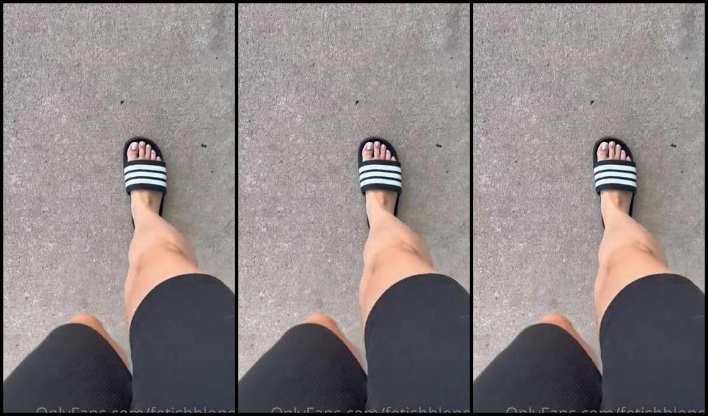 Foot Fetish Blonde Nicknamed Fetishblonde Onlyfans Appreciating My Brand New Pedicure As I Walk Into The Store I Got Grey For The First Time Ever And