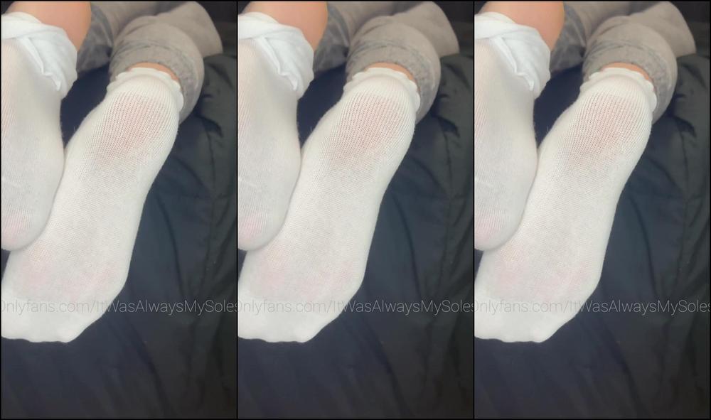 Itwasalwaysmysoles White See Thru Socks And White Toes Tease Feet Reveal