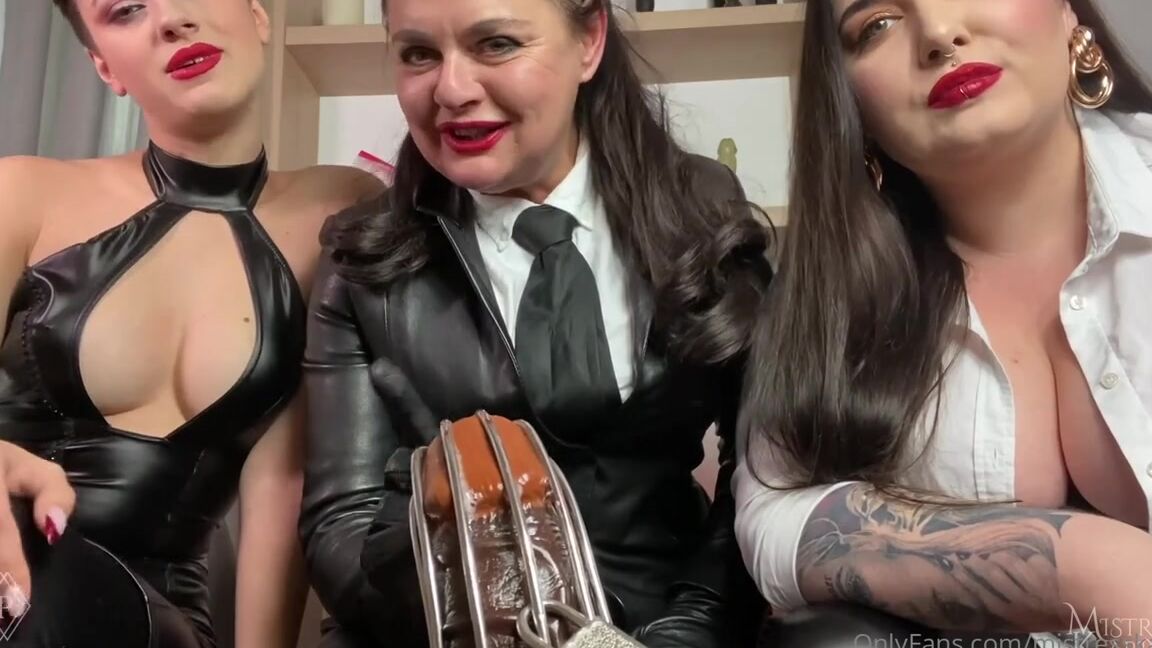 Mistresskarino Onlyfans Free Clip Your Pathetic Cock Is Locked In A Chastity Cage 3 Mistresses Talk To You