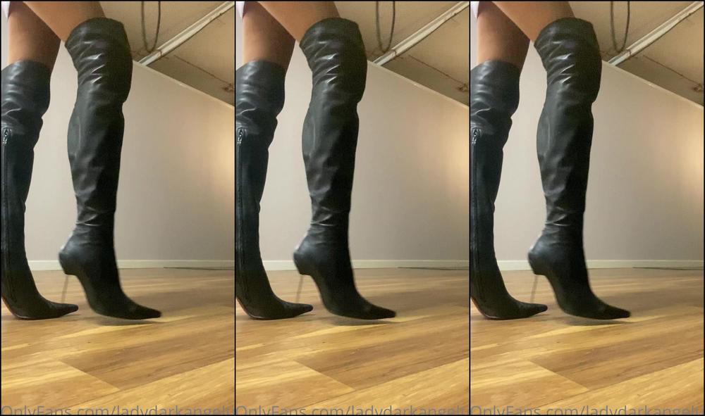 Lady Dark Angel Follow Me Into The Weekend Worship My Boots Kiss Them On The Floor Where You Belong