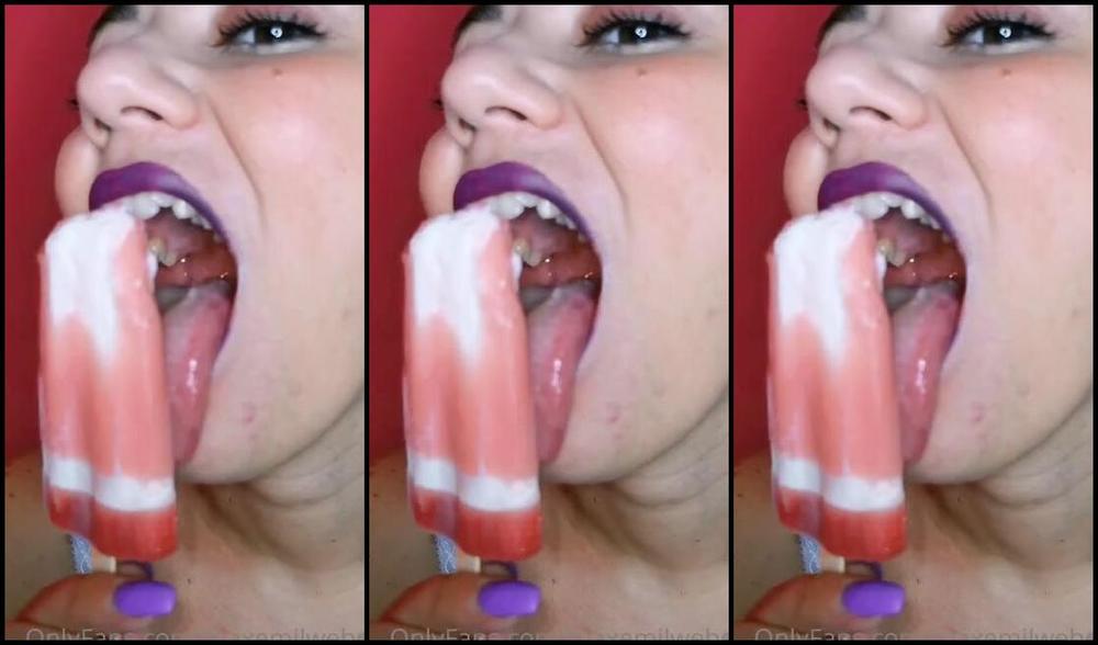 Emily Maxemilweber Nicknamed Maxemilweber 07 05 2022 Onlyfans Video Licking A Popsicle With A Lot Of Passion