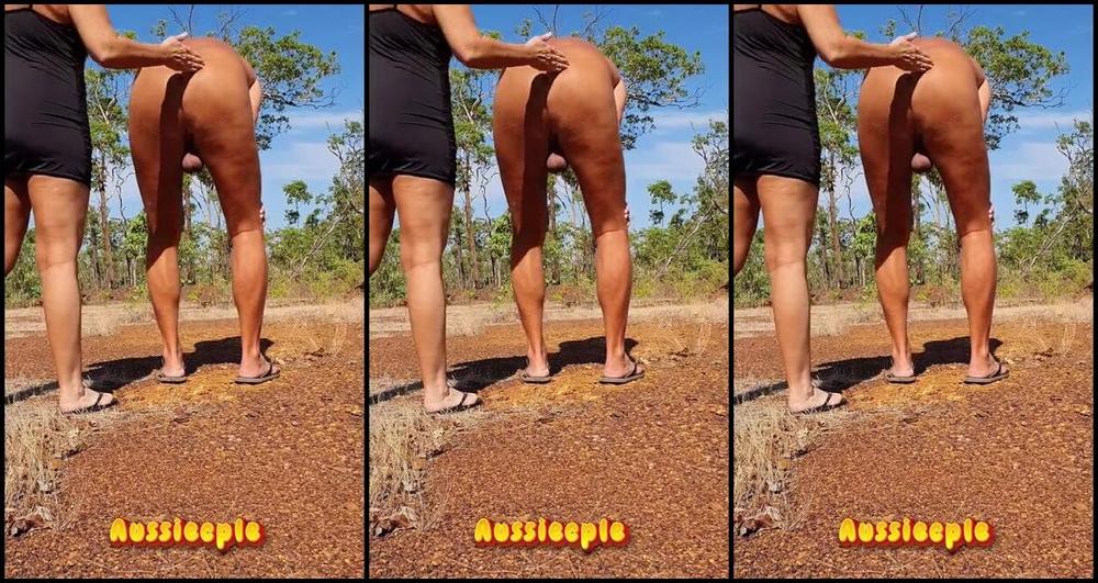 Aussiecple Nicknamed Aussiecple 11 15 2023 Onlyfans Video I Took Mr A Into The Bush Stripped Him Naked Except For His Chastity Cage And Eik