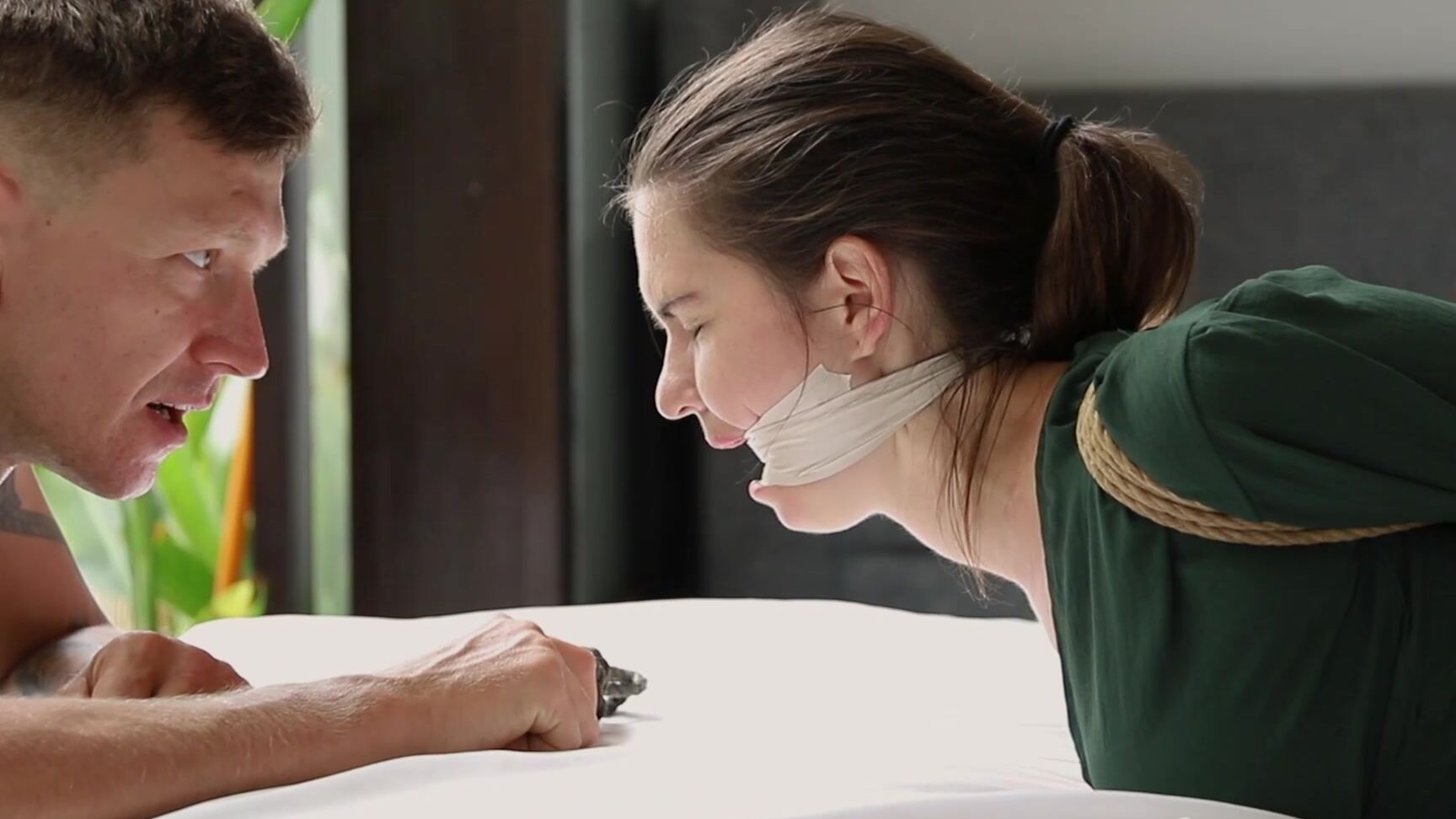 Russian Girls Fetish Destructive Bondage Arching Her Back Stretching Her Mouth