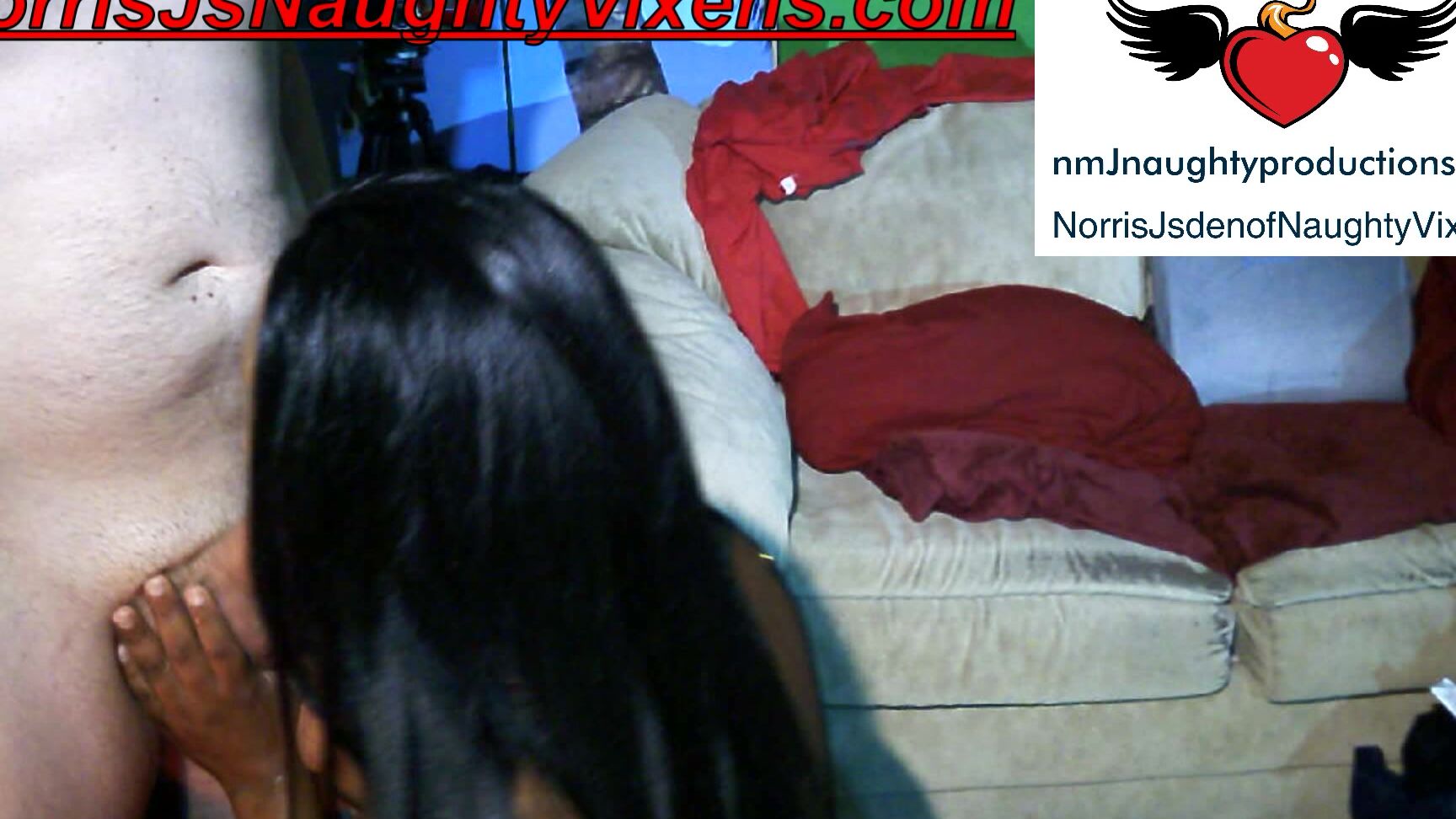 "nmjnaughtyvixens" blowjob, cuckolding, cuminmouth, doggystyle, fucking Ebony maid gives me the hot sex Manyvids