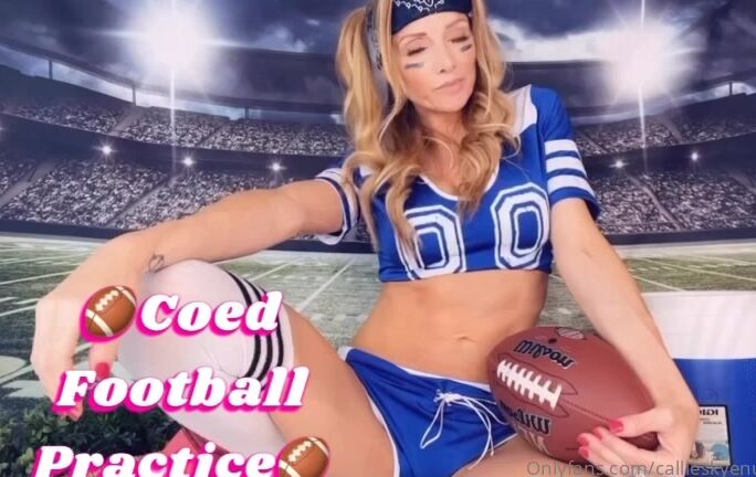 Callieskyenude Brand New In Your Dms Now Coed Football Practice