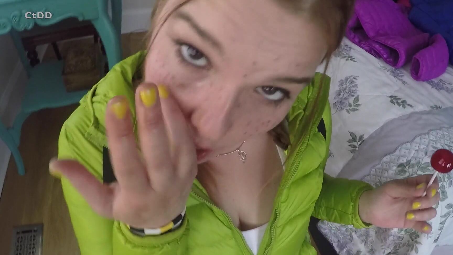 Dirtykristy Lollipop Deepthroat Blowjob And Facial