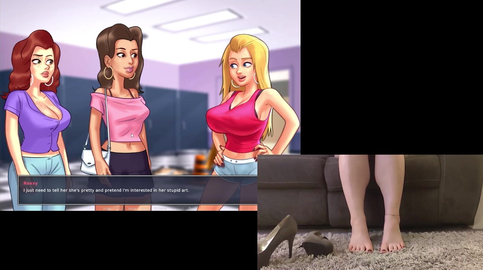 Kayties Feet Summertime Saga Episode With Foot Cam My God I Want That Dick In My Mouth X