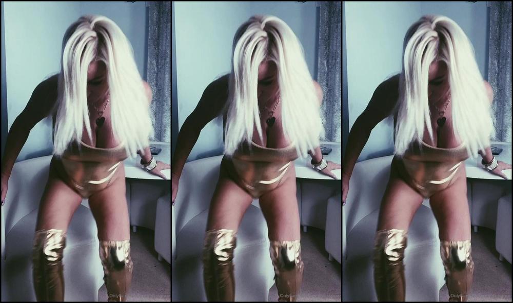 Michellethorne Behind The Scenes Wearing A Gold Leotard Shoot Little Vid For You X