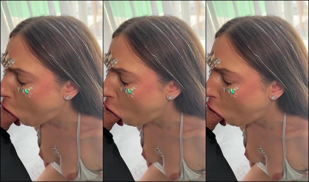 Annablossom Sucking His Cock Taking A Facial In My Onlyfans