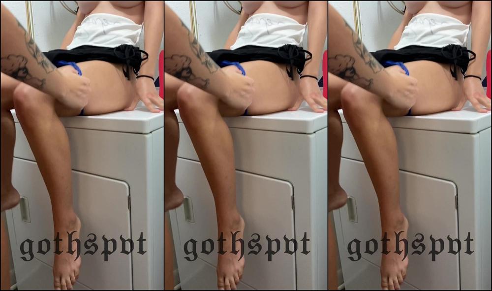 Vipgothspvt Caught Her Being Naughty In The Laundry Room