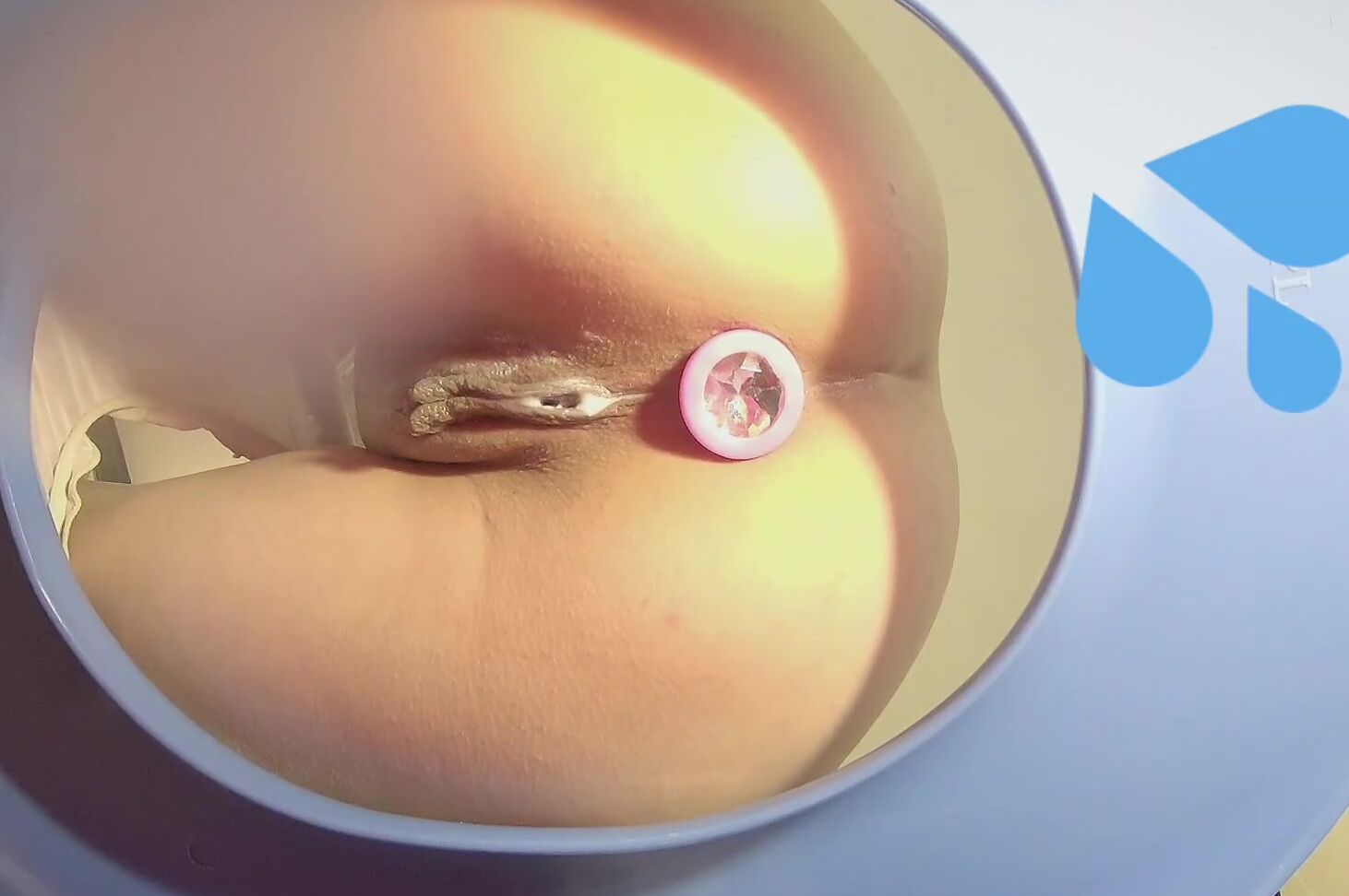 Peeing With Creampie After A Hard Sex Camera Inside Toilet Bowl Indecentalice