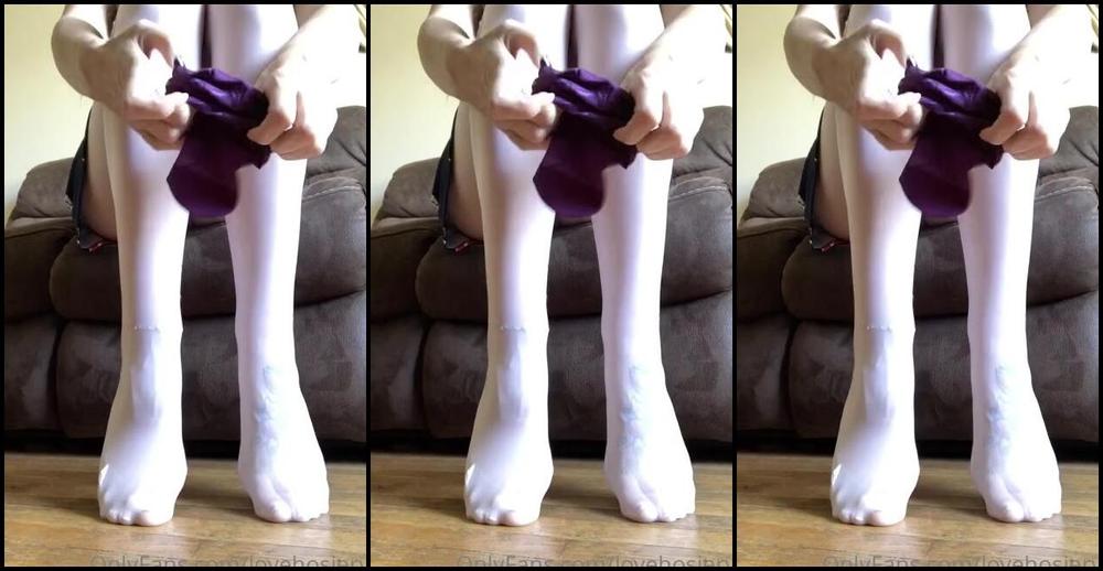 Nylontastica Nicknamed Nylontastica Onlyfans Purple Stockings Layered Onto My Seamless White Pearl Amp Poseidon Pantyhose A