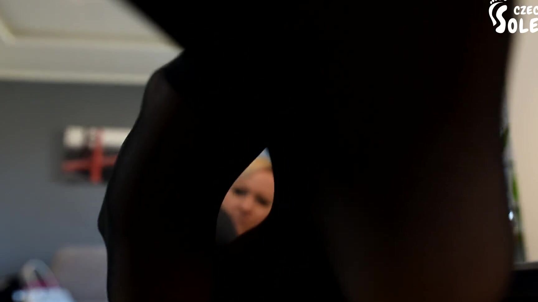 Czech Soles Helping Colleague For Her Sexy Pantyhose And High Heels (Nylon, High Heels, Foot Worship, Office) Czech Soles