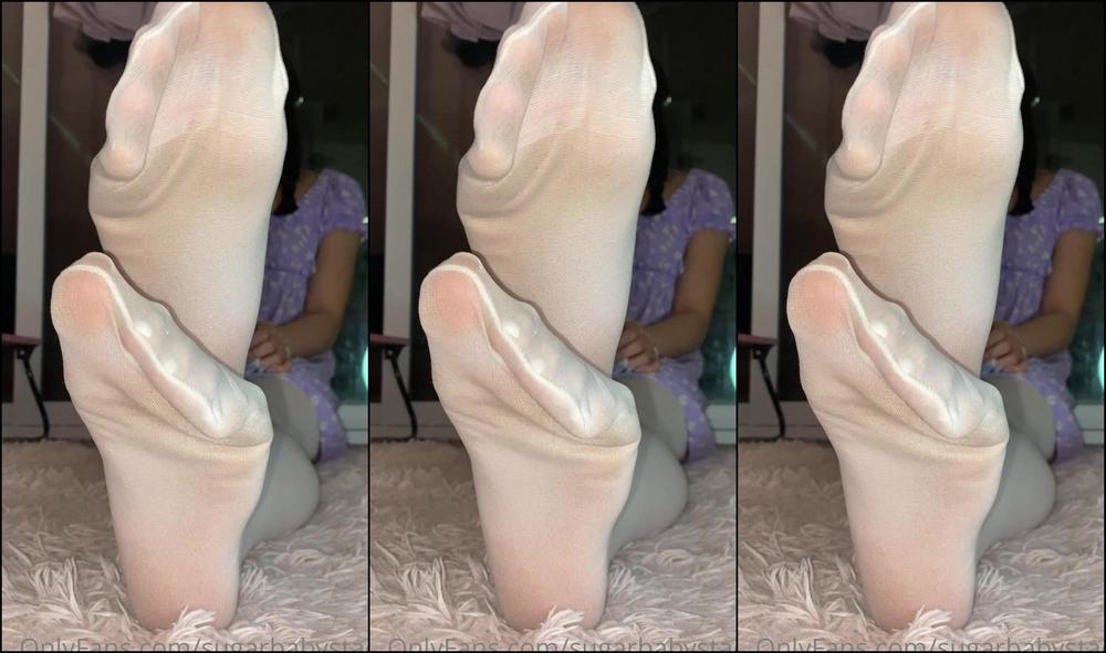 Sugarbabystaci Nylon Thigh High Stockings Tease And Removal